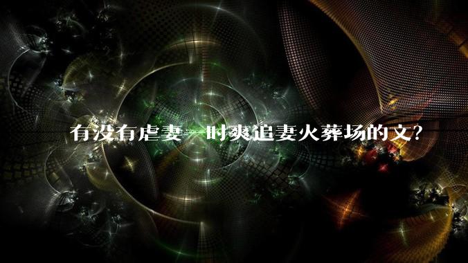 有没有虐妻一时爽追妻火葬场的文？
