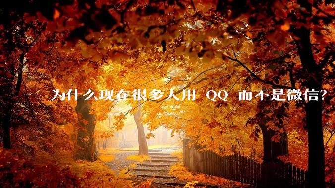 为什么现在很多人用 QQ 而不是微信？