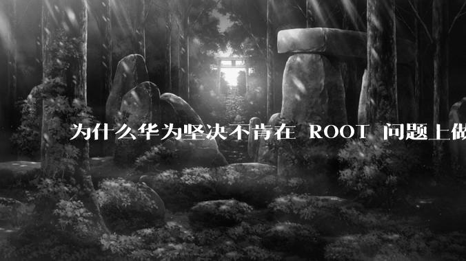 为什么华为坚决不肯在 ROOT 问题上做出让步？